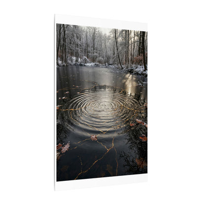 Water Ripple Broken Beauty Canvas Art | Artful Kintsugi Art