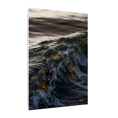Dark Japandi Ocean Wave in Dawn | Moody Minimal Canvas Art