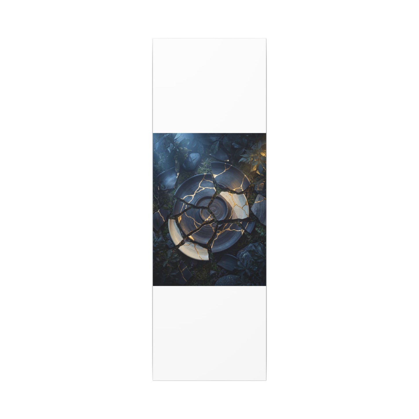 Resilient Broken Pottery Canvas Art - Gold Vein Kintsugi