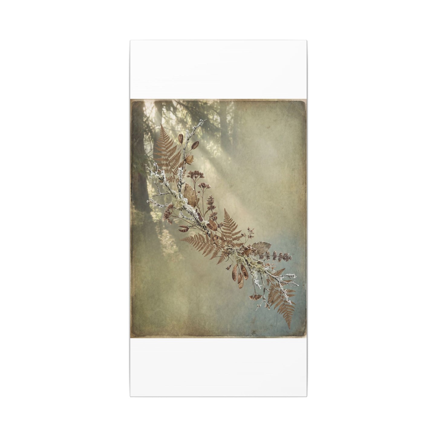 Winter Dried Flowers Forest Whimsy Canvas Art | Earthy Decor