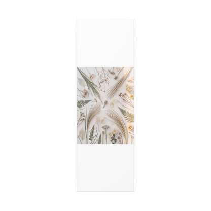Elegant Dried Flowers Canvas Art - Japanese Pattern Japandi