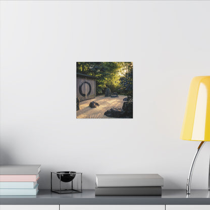 Rock Garden Enso Canvas Art | Tranquil Zen Art