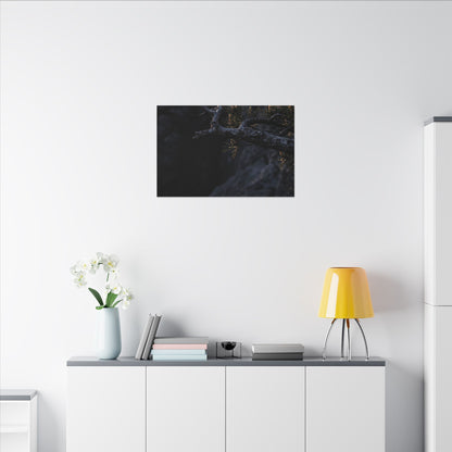 Pine Tree Moody Minimal Canvas Art | Sophisticated Dark Japandi Art