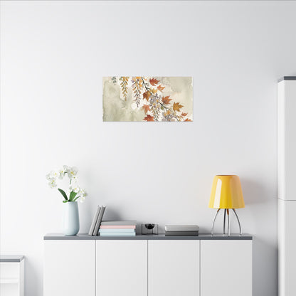 Ma Wisteria Canvas Art - Japandi Watercolor