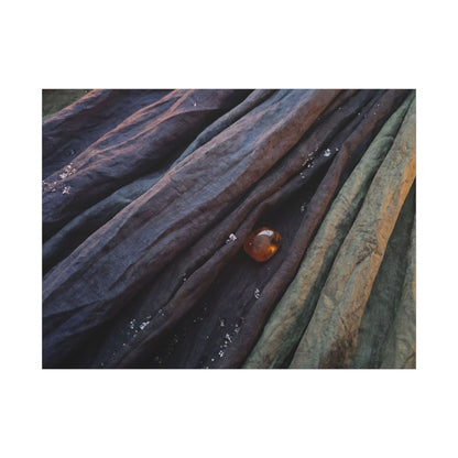 Silk Drape Shadow Zen Canvas Art | Moody Dark Japandi Art
