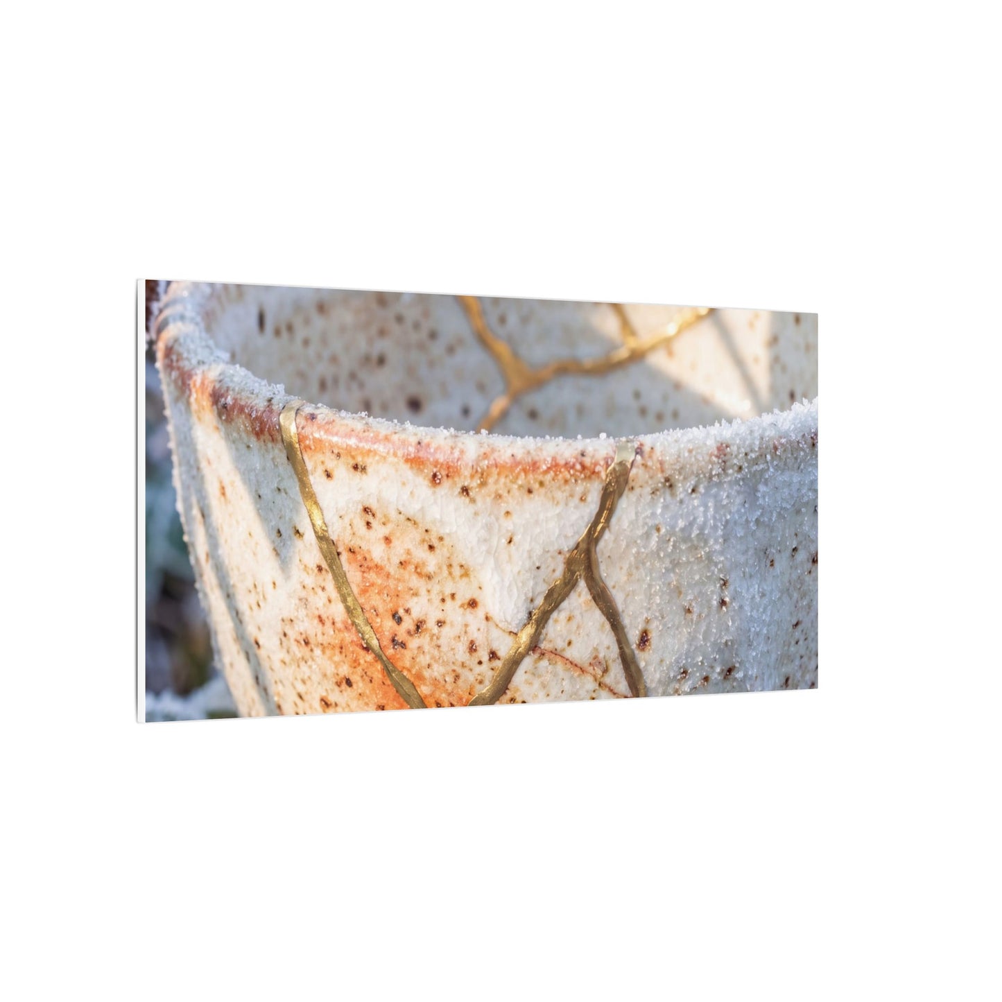 Resilient Ceramic Bowl Canvas Art - Gold Vein Kintsugi