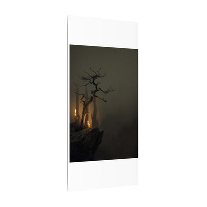 Ma Pine Tree Canvas Art - Dark Japandi Shadow Zen