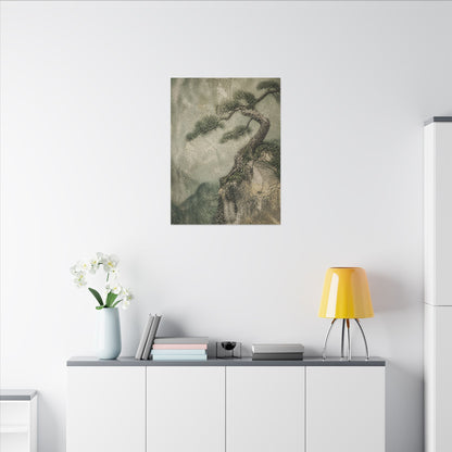 Fukinsei Pine Tree Canvas Art - Japandi Texture