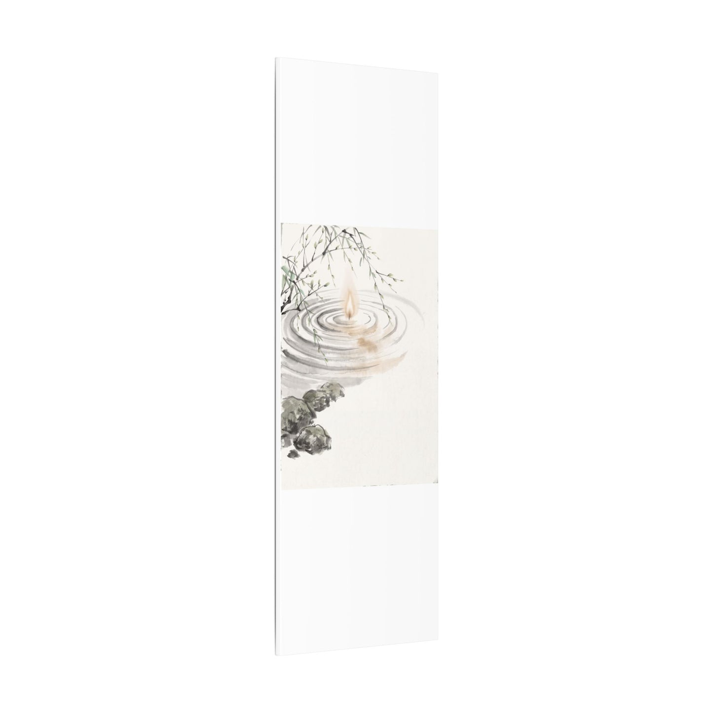 Water Ripple Sumi E Canvas Art | Tranquil Zen Art
