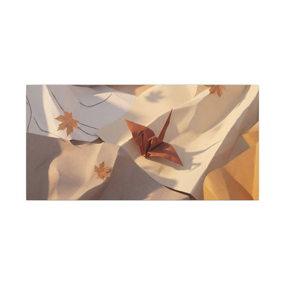 Autumn Paper Fold Minimal Line Canvas Art | Cozy Decor