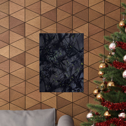 Atmospheric Shadow Play Wall Art Print - Shadow Zen Dark Japandi