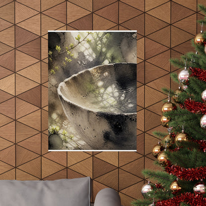 Ceramic Bowl Spring Wall Art Print | Japandi Cozy Design