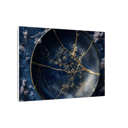 Cherry Blossom Winter Canvas Art | Kintsugi Philosophical Design