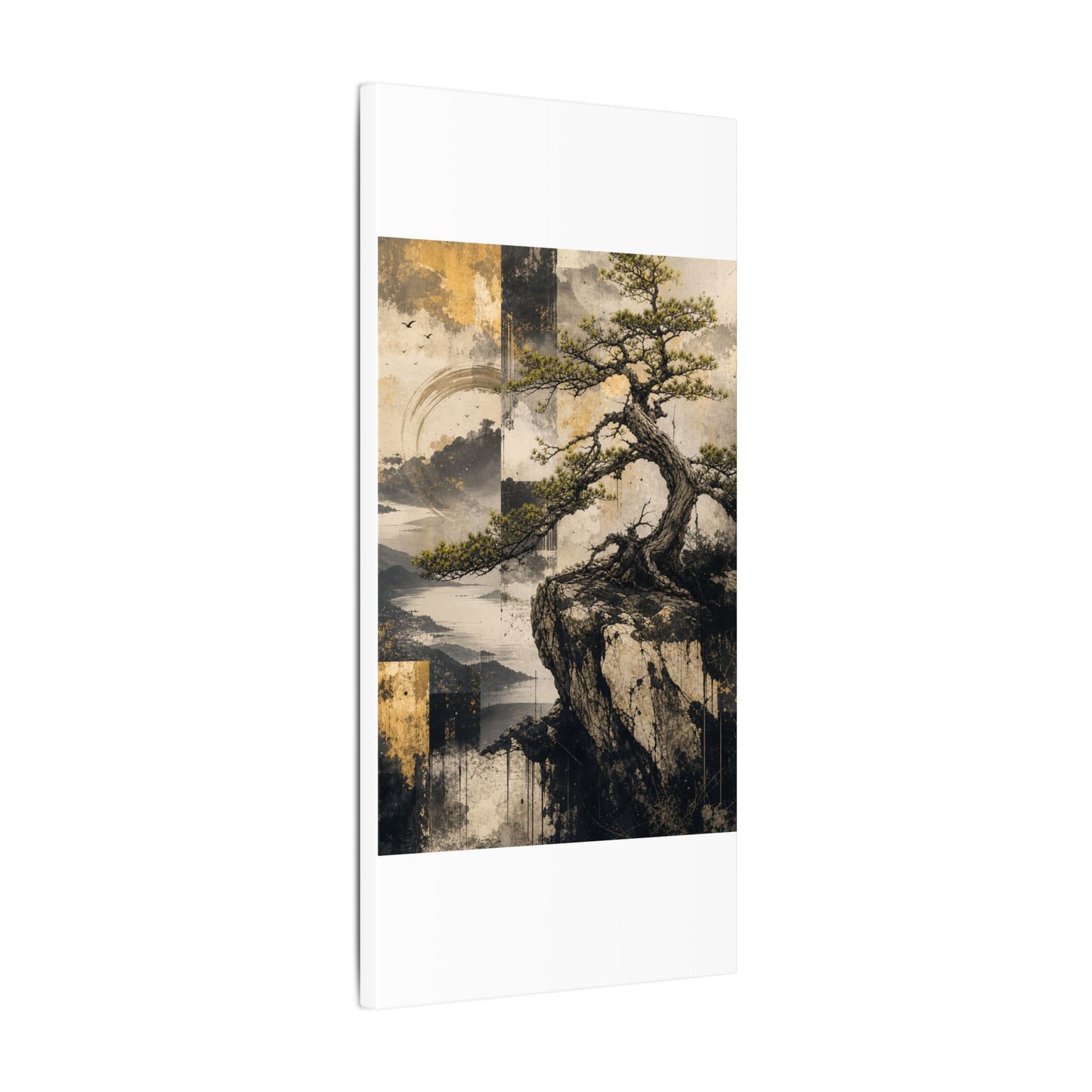 Golden Hour Pine Tree Canvas Art - Japandi Datsuzoku