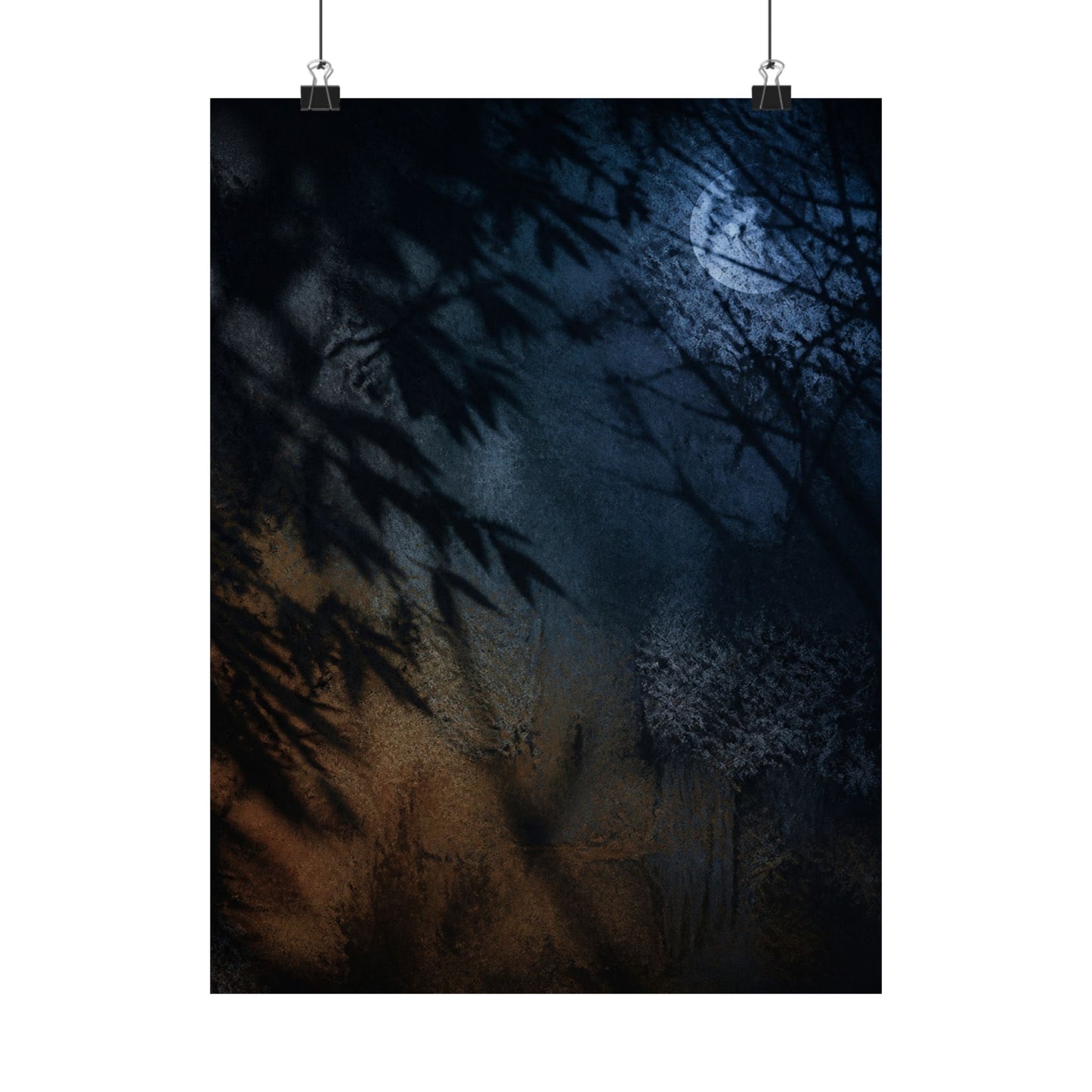 Kanso Shadow Play Wall Art Print - Dark Japandi Shadow Zen