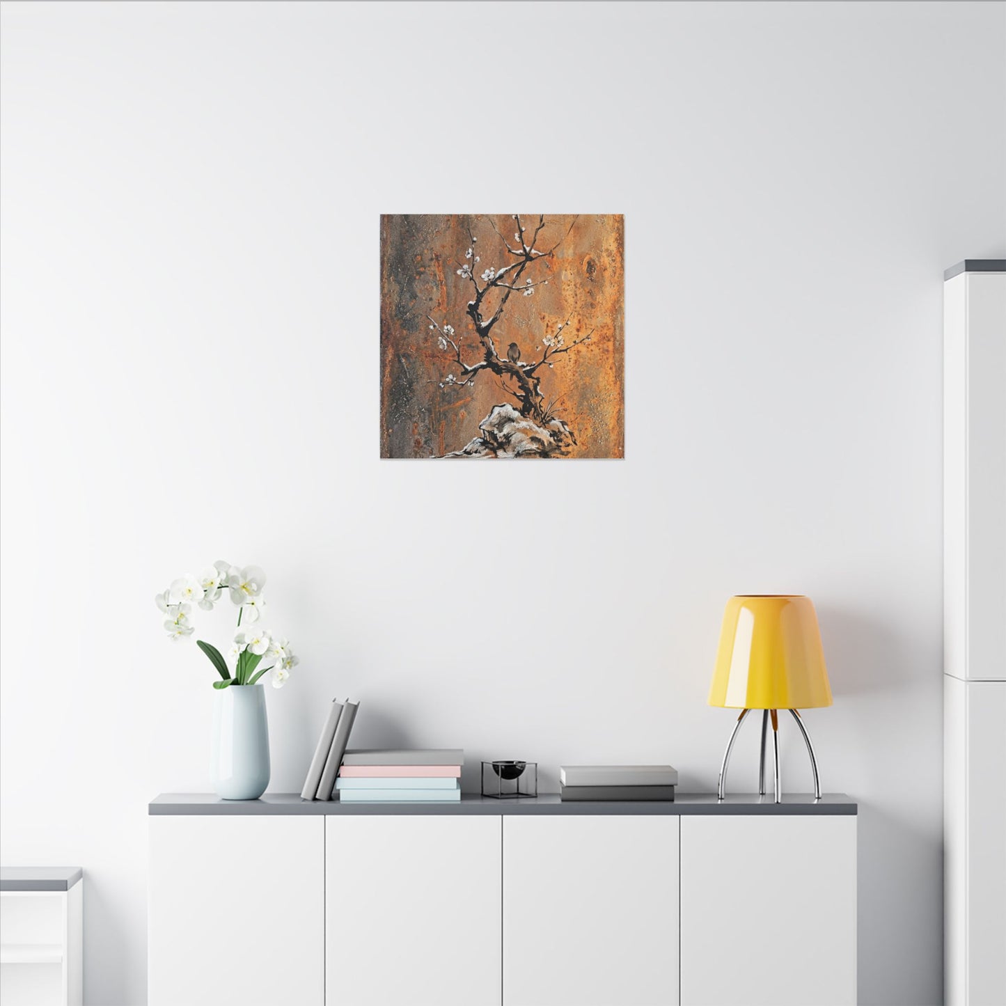 Datsuzoku Rust Patina Canvas Art - Zen Sumi E