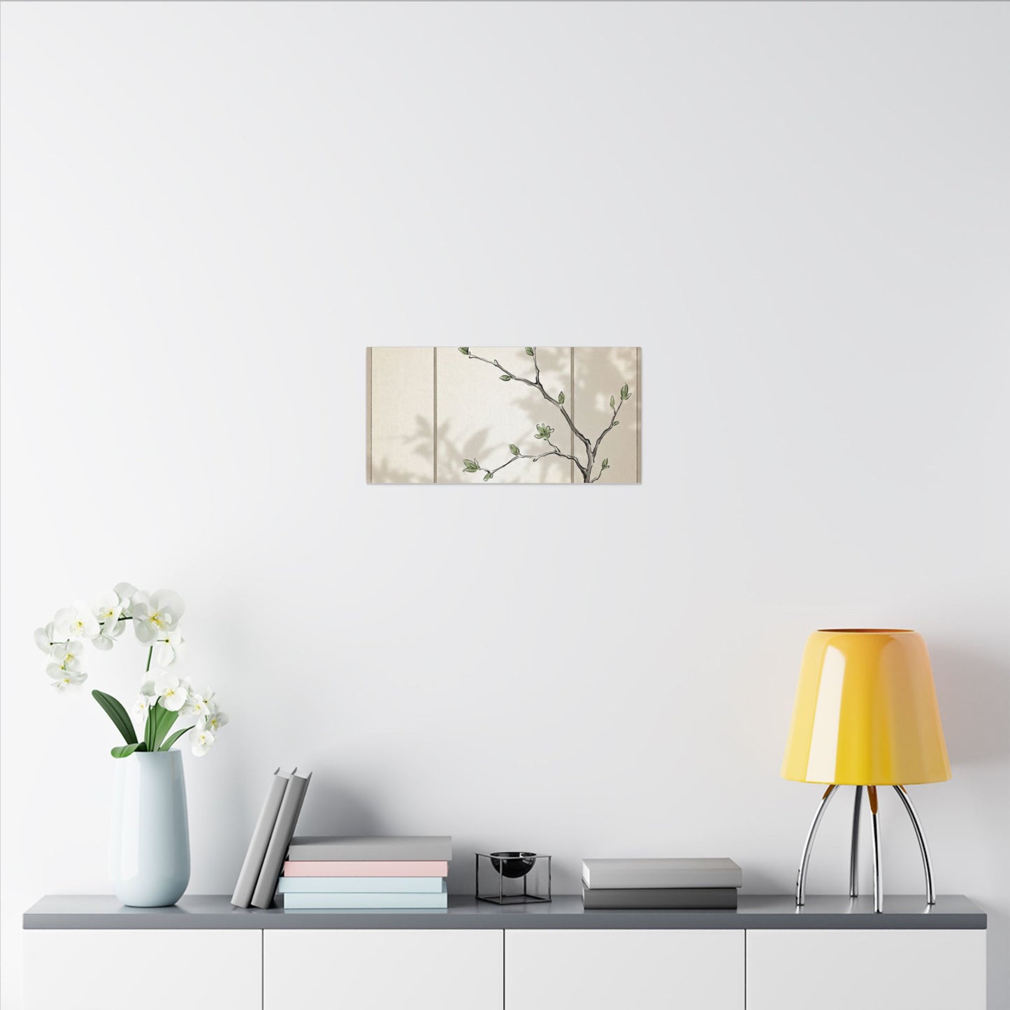 Shoji Screen Spring Canvas Art | Japandi Cozy Design