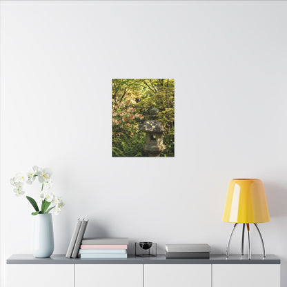 Spring Stone Lantern Gold Repair Canvas Art | Beautiful Decor