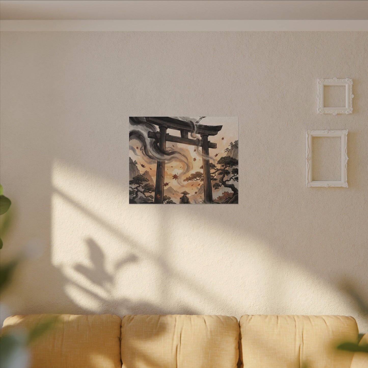 Torii Gate Ukiyo E Inspired Canvas Art | Serene Zen Art
