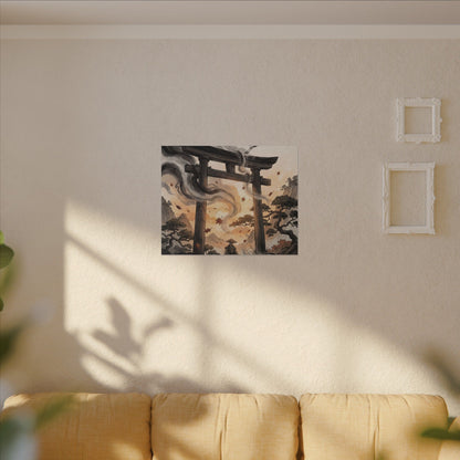 Torii Gate Ukiyo E Inspired Canvas Art | Serene Zen Art
