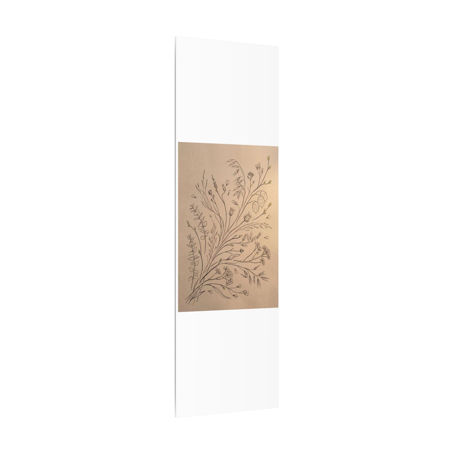 Dried Flowers Canvas Art | Spring Japandi Minimal Line Art