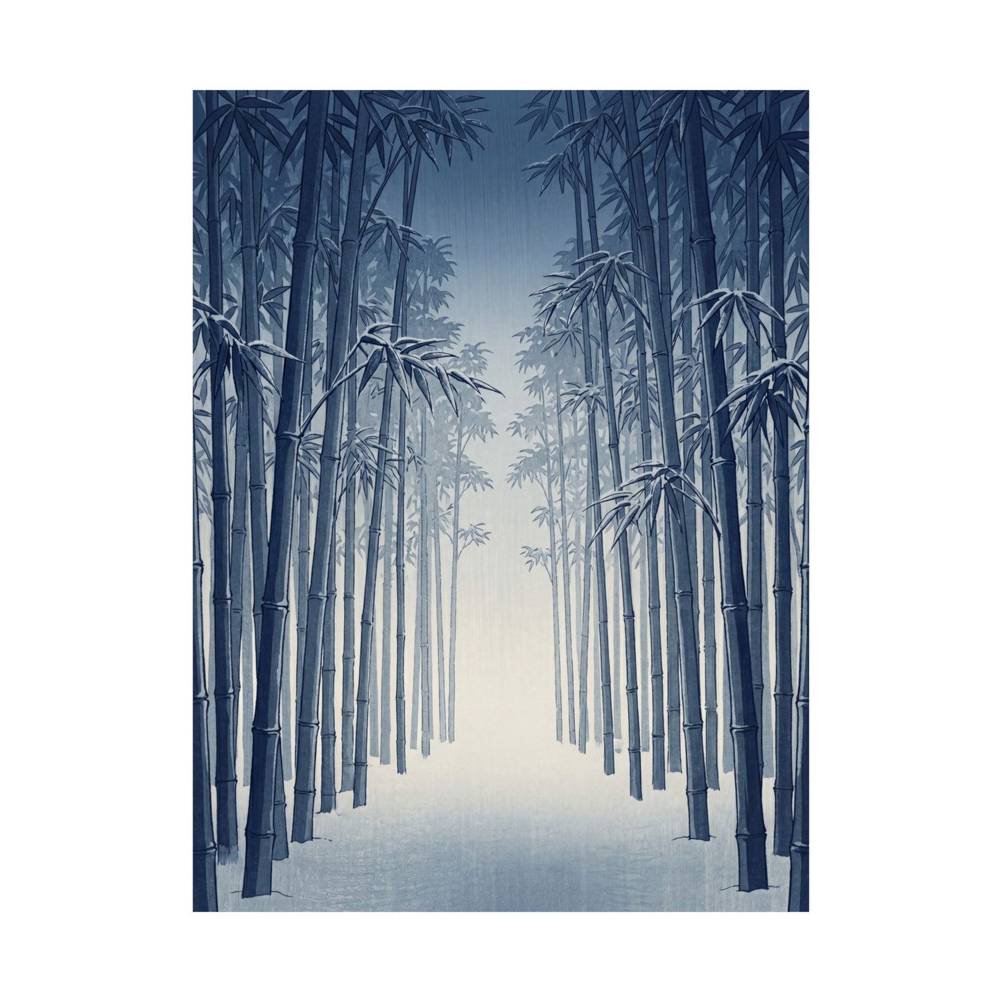 Seijaku Bamboo Grove Wall Art Print - Zen Ukiyo E Inspired