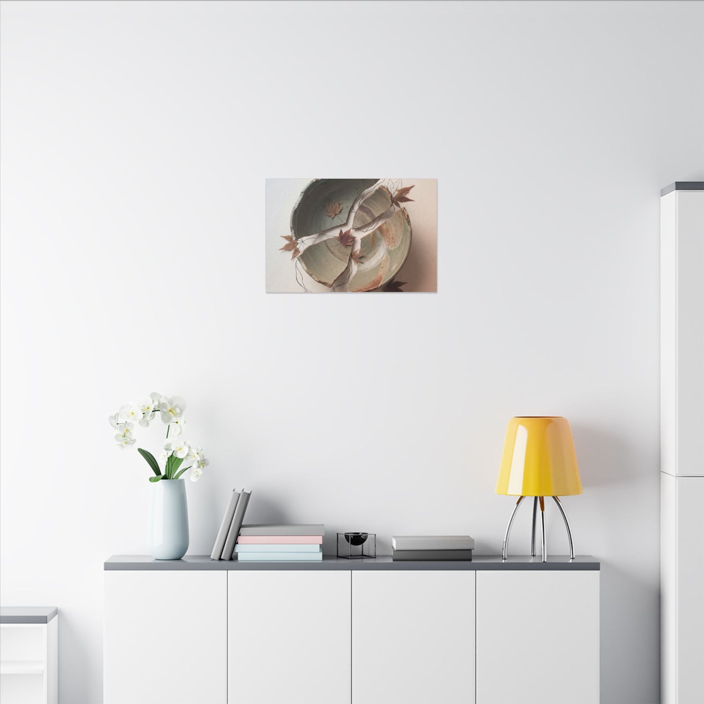 Dawn Ceramic Bowl Canvas Art - Japandi Fukinsei
