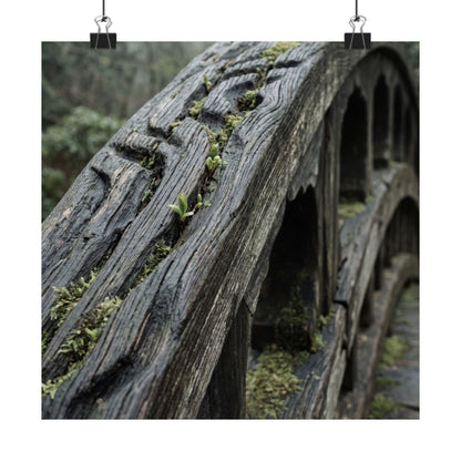Kanso Wooden Bridge Wall Art Print - Japandi Japanese Pattern Art Print