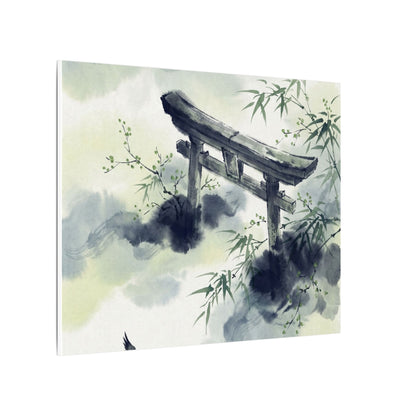 Torii Gate Sumi E Canvas Art | Serene Zen Art