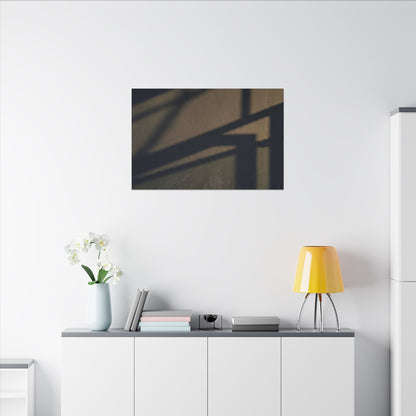 Sophisticated Shadow Play Canvas Art - Moody Minimal Dark Japandi