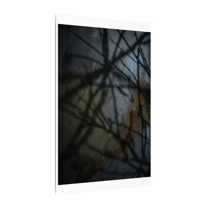Shadow Play Dark Texture Canvas Art | Sophisticated Dark Japandi Art