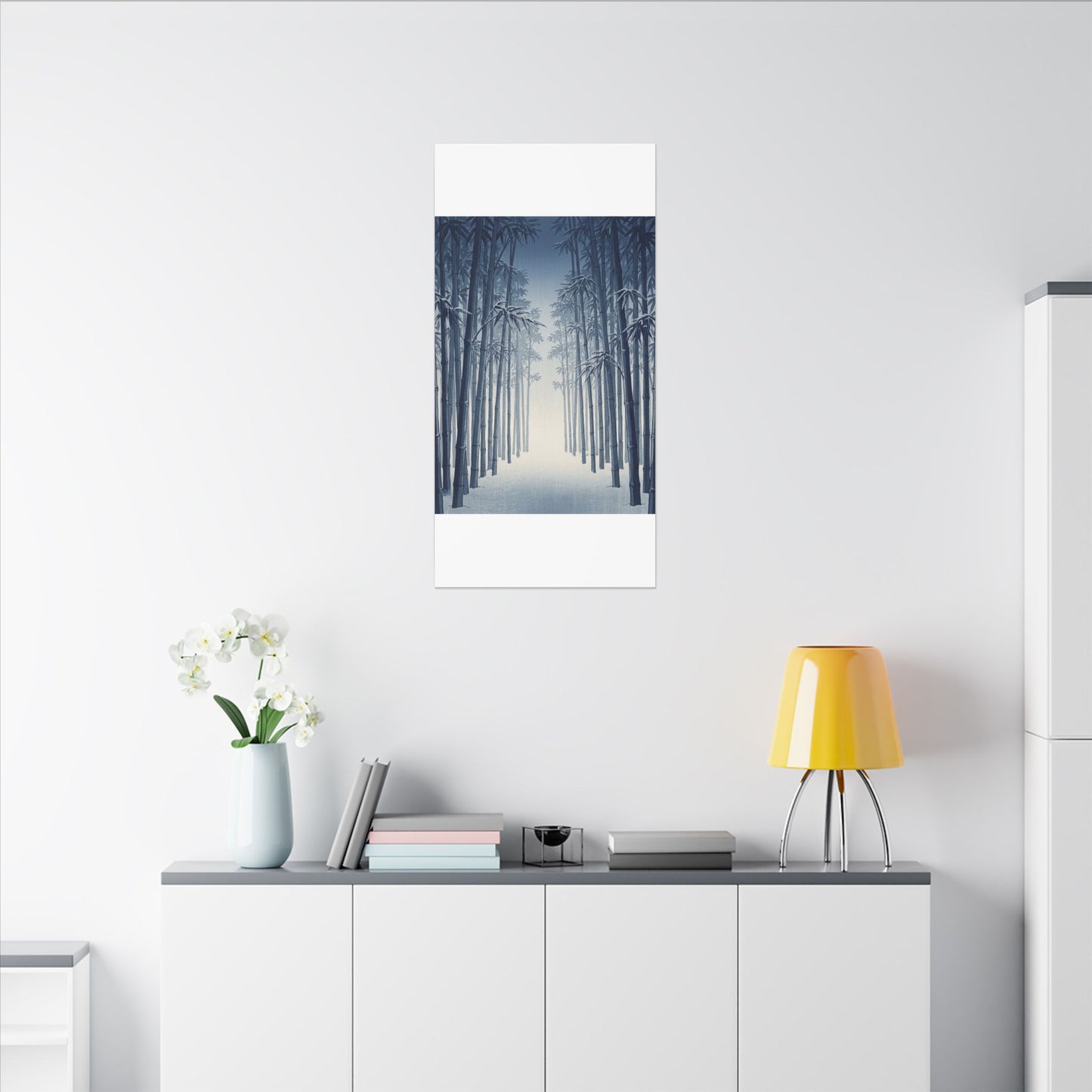 Bamboo Grove Canvas Art | Winter Zen Ukiyo E Inspired Art