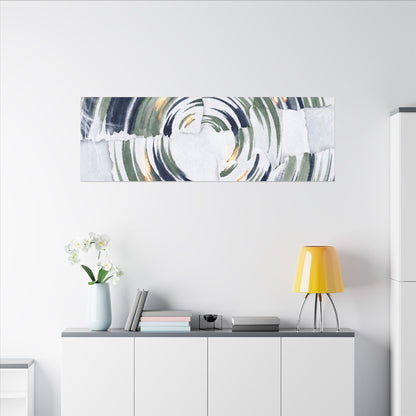 Winter Water Ripple Sumi E Canvas Art | Peaceful Decor