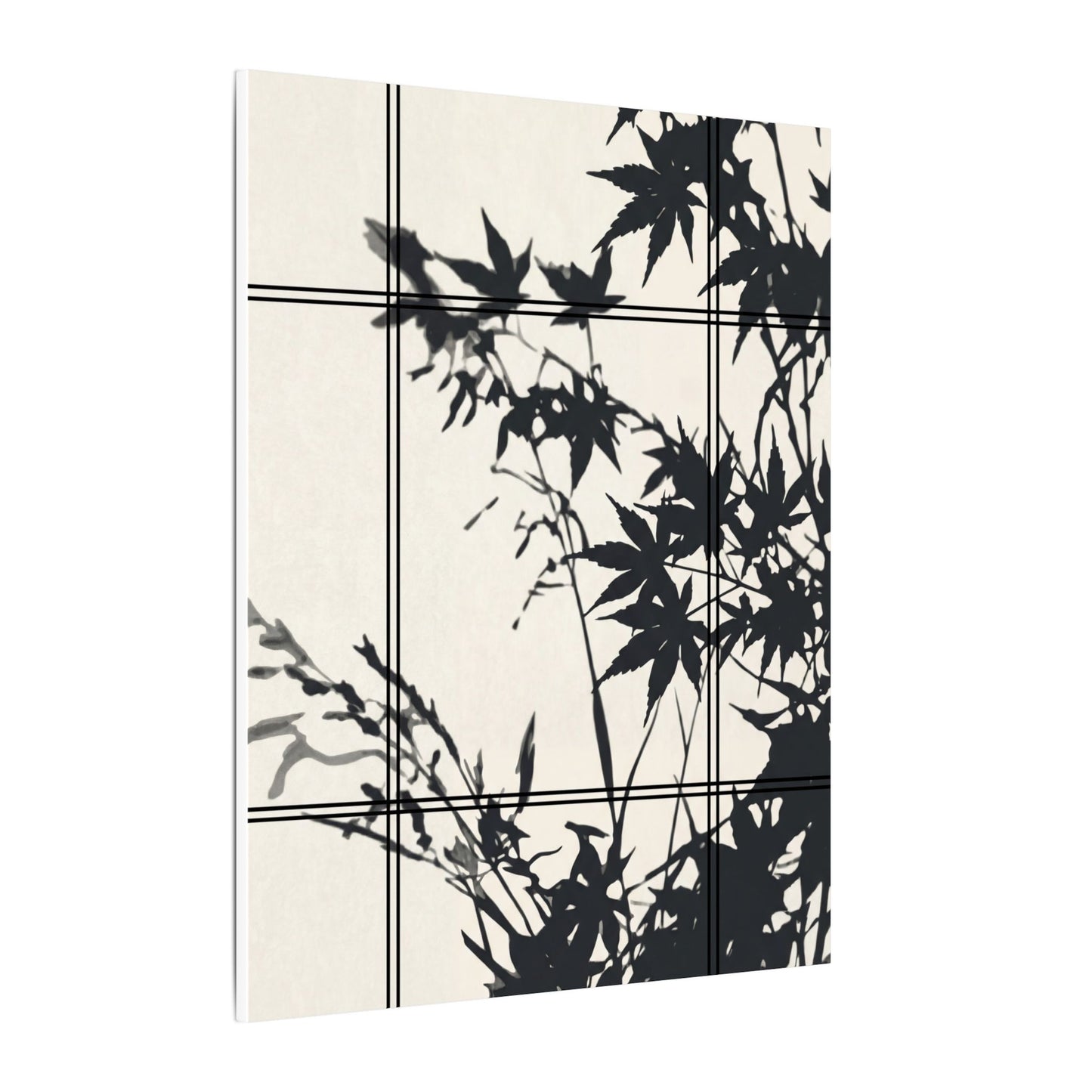 Shoji Screen Canvas Art | Summer Japandi Minimal Line Art
