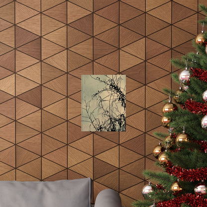 Golden Hour Shadow Play Wall Art Print - Japandi Mono No Aware