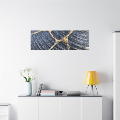 Shibui Water Ripple Canvas Art - Kintsugi Gold Repair