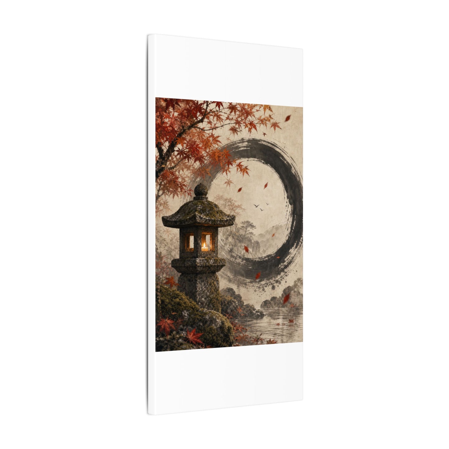 Ma Stone Lantern Canvas Art - Zen Enso