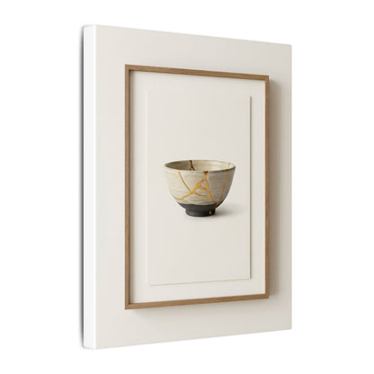 Kintsugi Charcoal Canvas Art
