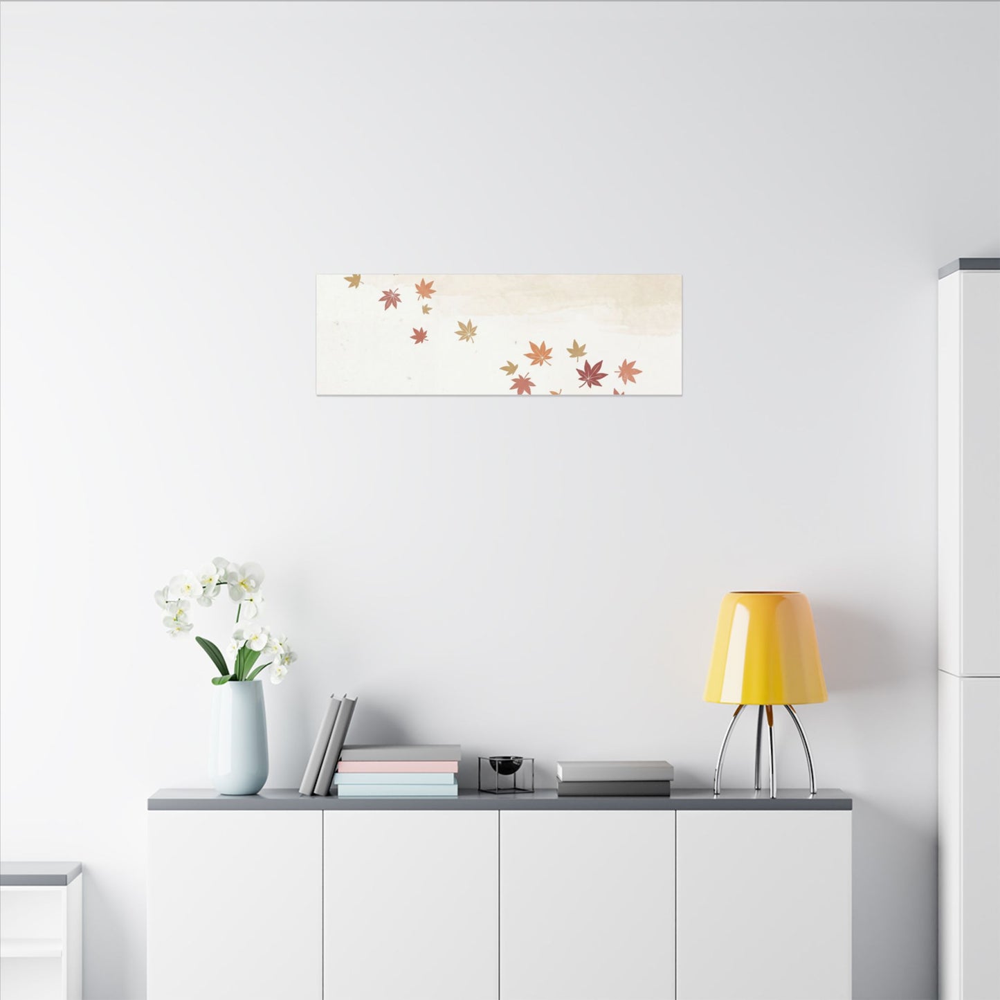 Earthy Mountain Mist Canvas Art - Japanese Pattern Japandi