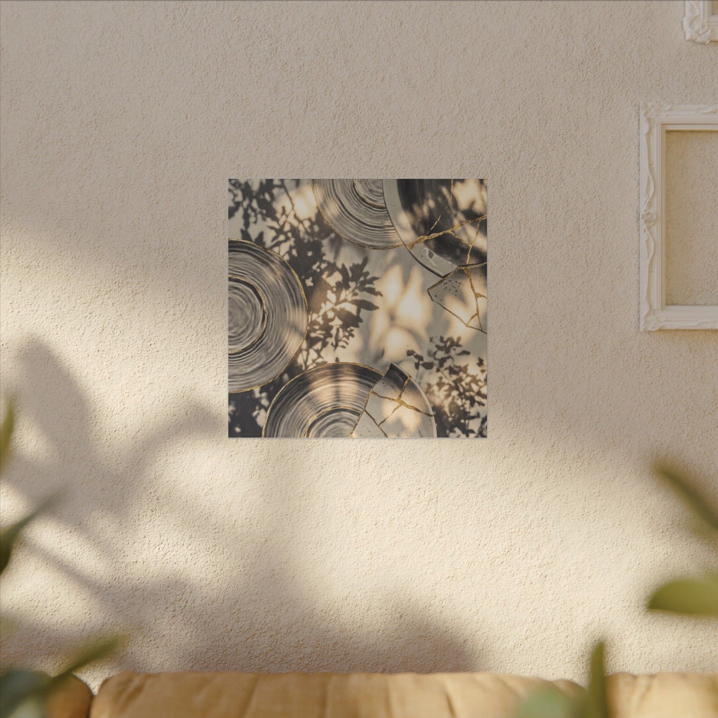 Healing Water Ripple Canvas Art - Gold Vein Kintsugi