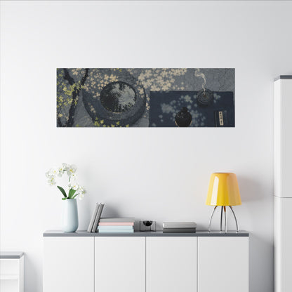 Spring Incense Smoke Ukiyo E Inspired Canvas Art | Tranquil Decor