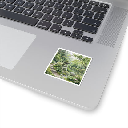 Seijaku Stone Lantern Sticker - Japandi Watercolor