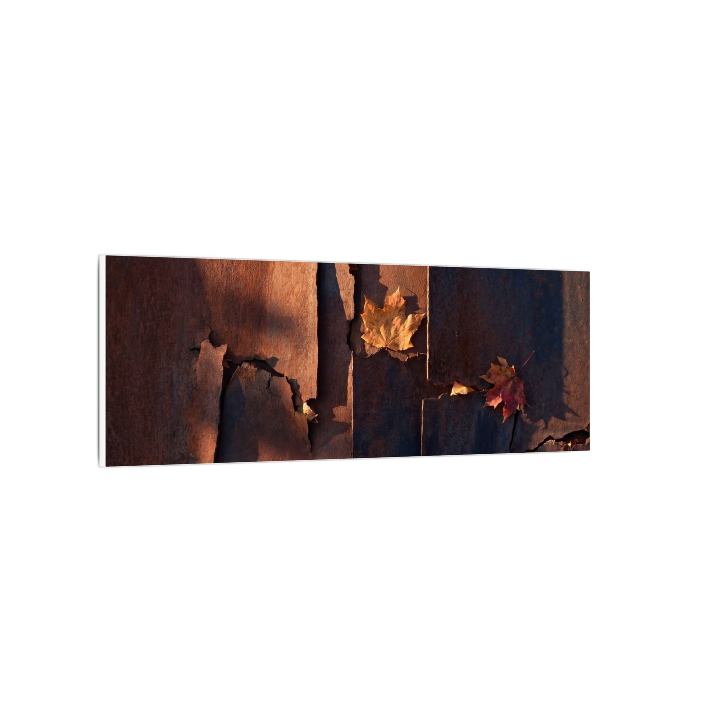 Seijaku Rust Patina Canvas Art - Dark Japandi Shadow Zen