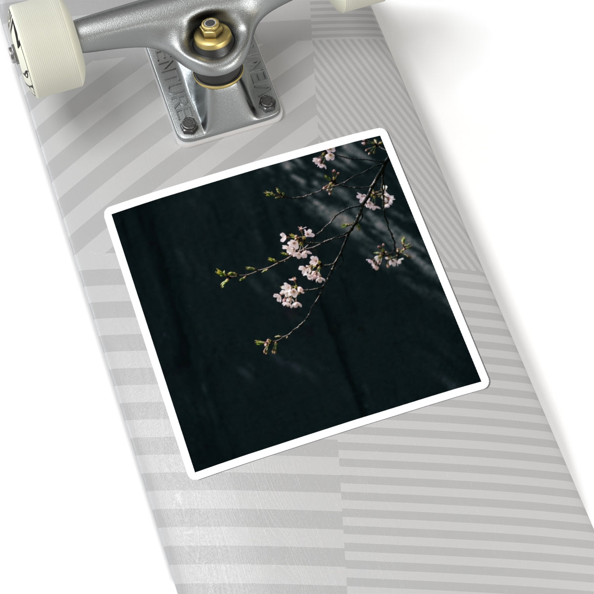 Cherry Blossom Moody Minimal Sticker | Bold Dark Japandi Art Art Print