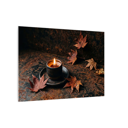 Dark Japandi Rust Patina in Candlelight | Shadow Zen Canvas Art