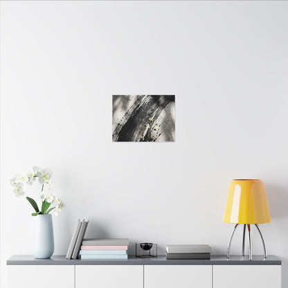 Ink Brushstroke Canvas Art | Spring Dark Japandi Moody Minimal Art
