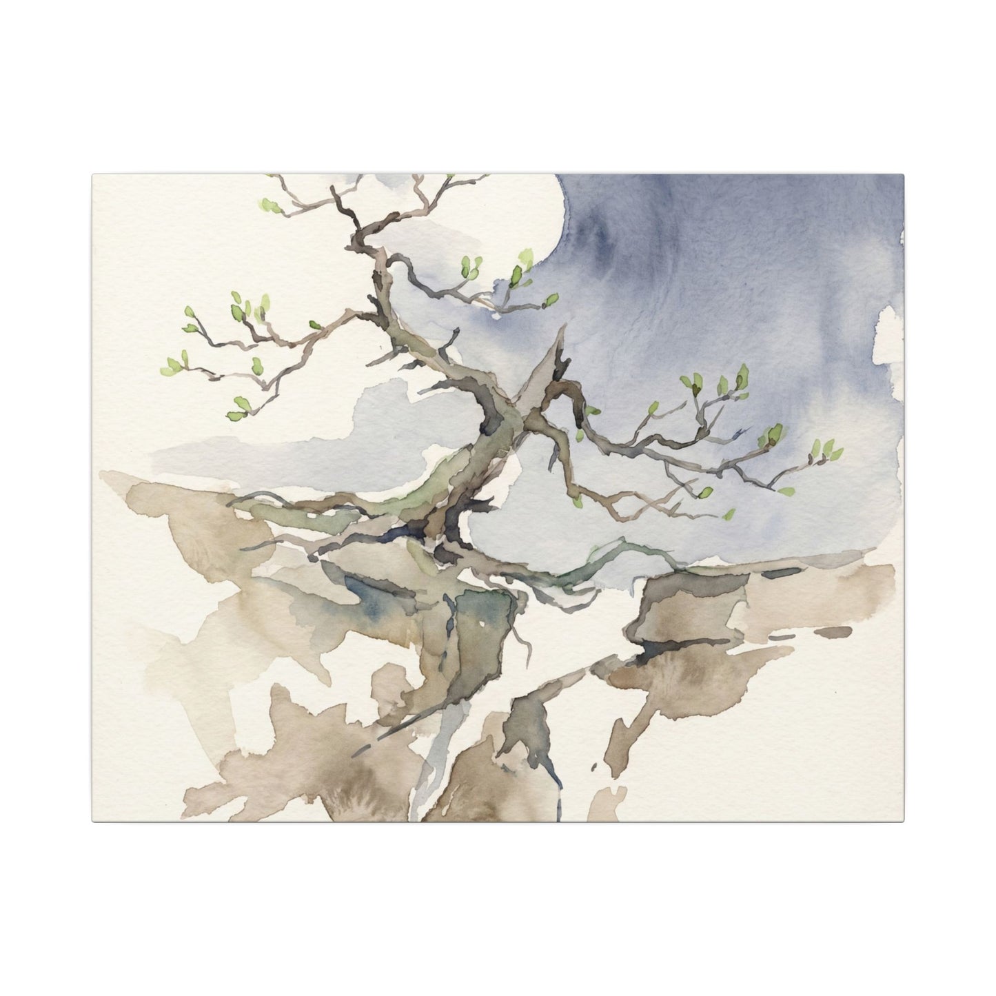 Moonlight Pine Tree Canvas Art - Japandi Ma