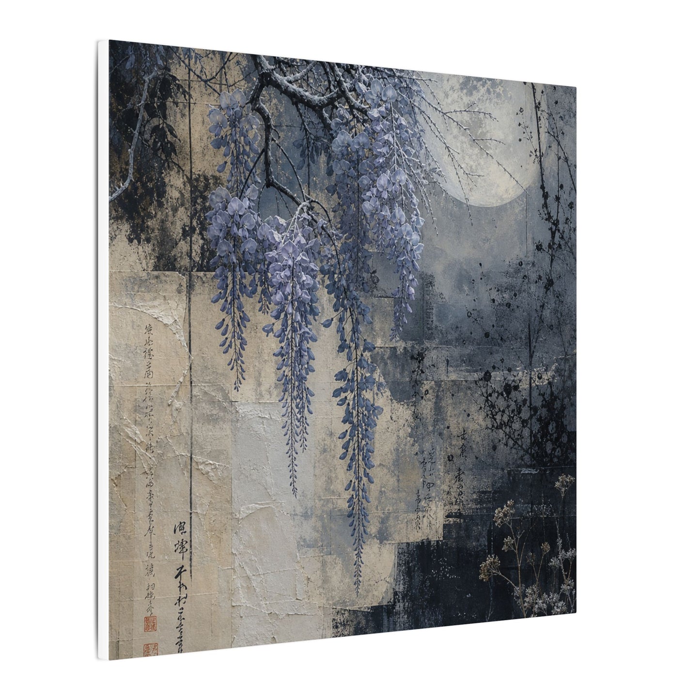 Winter Wisteria Texture Canvas Art | Elegant Decor