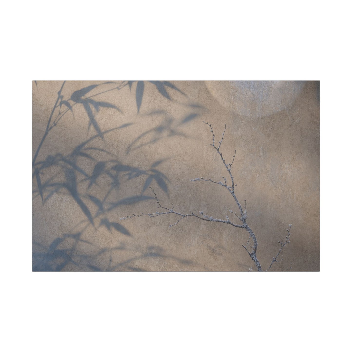 Shadow Play Canvas Art | Winter Japandi Japanese Pattern Art