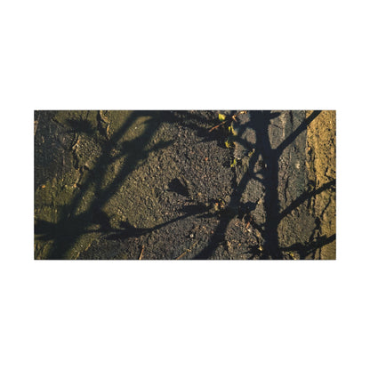 Kanso Shadow Play Canvas Art - Dark Japandi Dark Texture